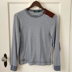 Ralph Lauren Gray Striped Long Sleeve Shirt